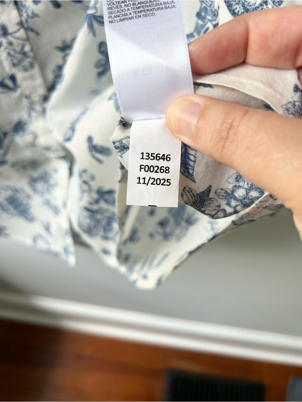 Lucky Brand NWT blue toile cotton button down blouse - Picture 10 of 10
